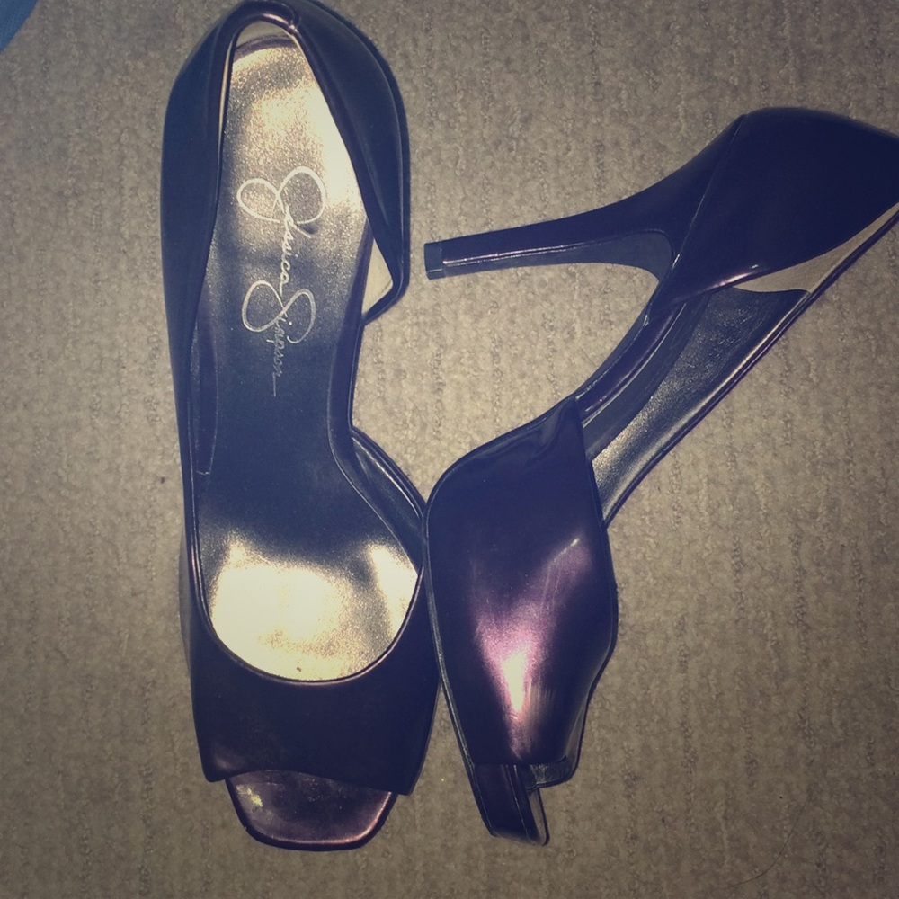 Jessica Simpson purple heels